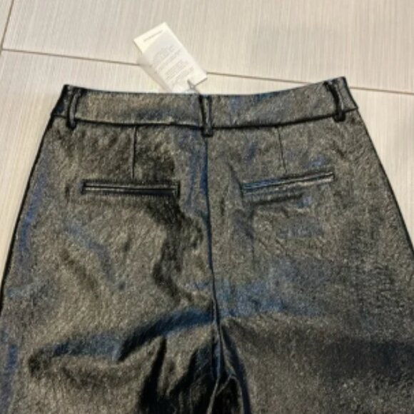 7 for All Mankind NWT Black Patent Faux Leather Pants - Picture 8 of 8